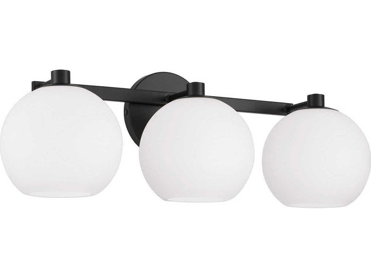 Capital Lighting Ansley 3-Light Matte Black Vanity Light