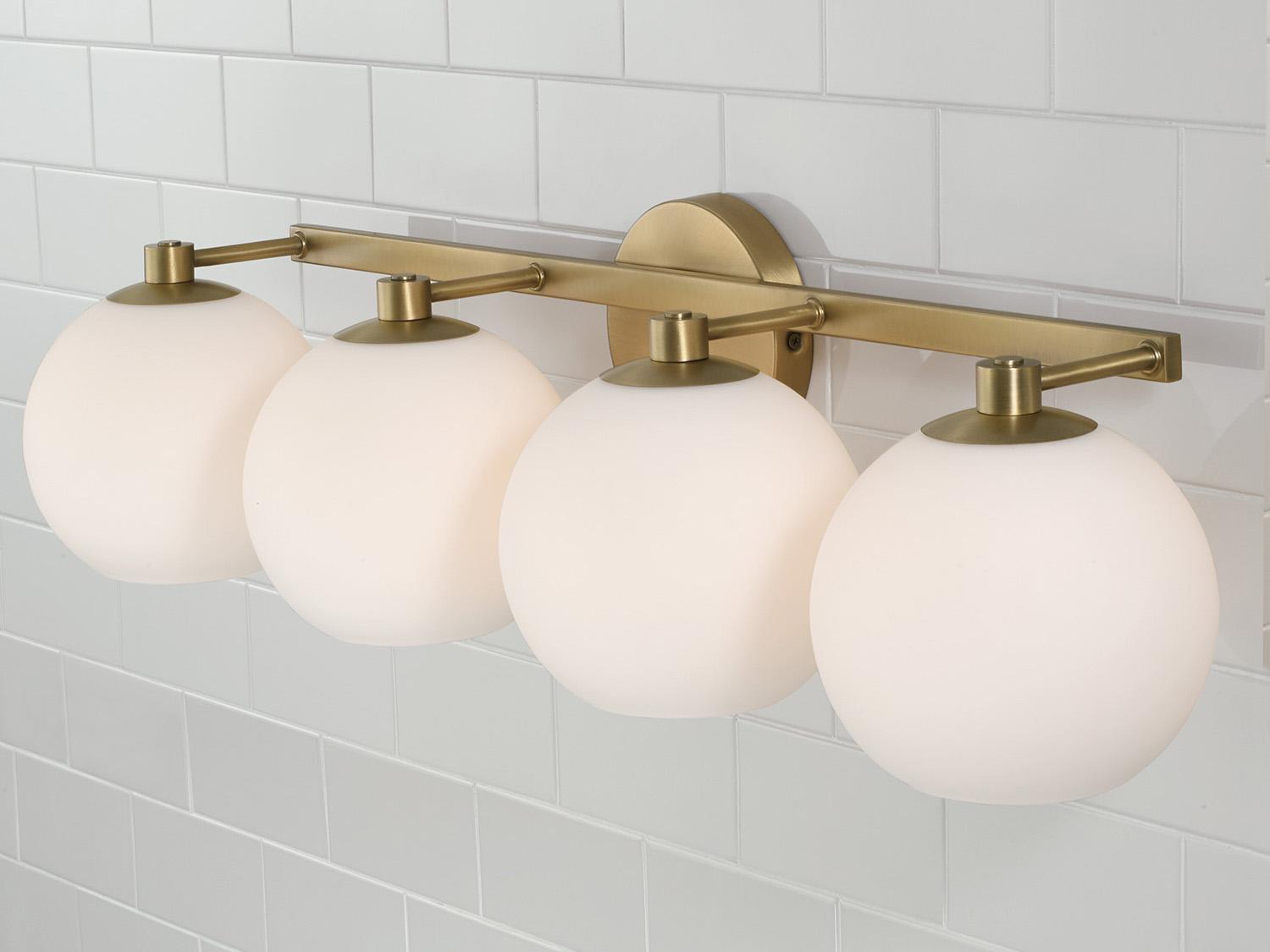 Capital Lighting Ansley 4-Light Aged Brass Vanity Light