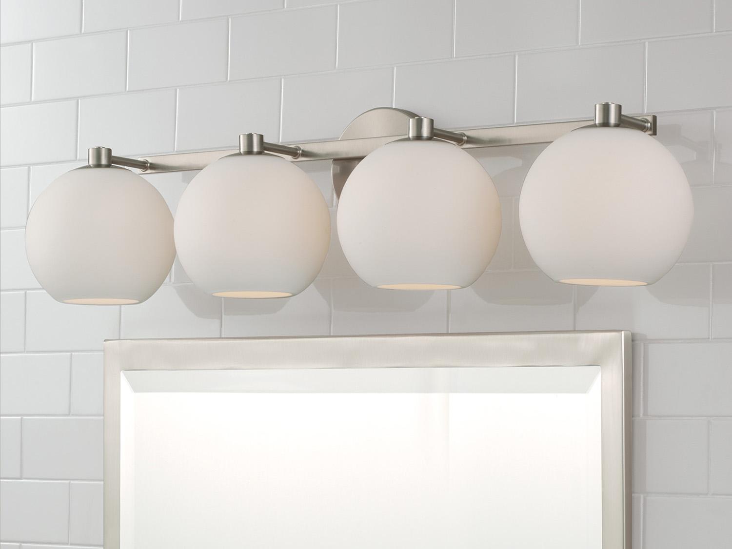 Capital Lighting Ansley 4-Light Brushed Nickel Vanity Light