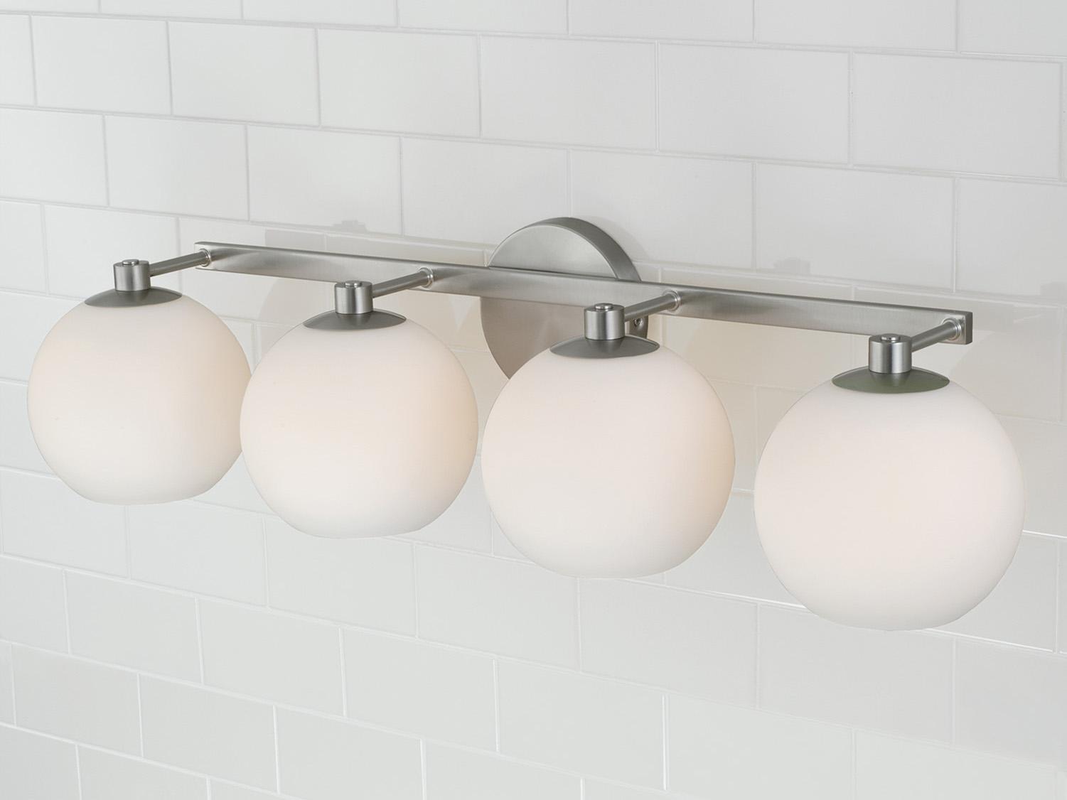 Capital Lighting Ansley 4-Light Brushed Nickel Vanity Light