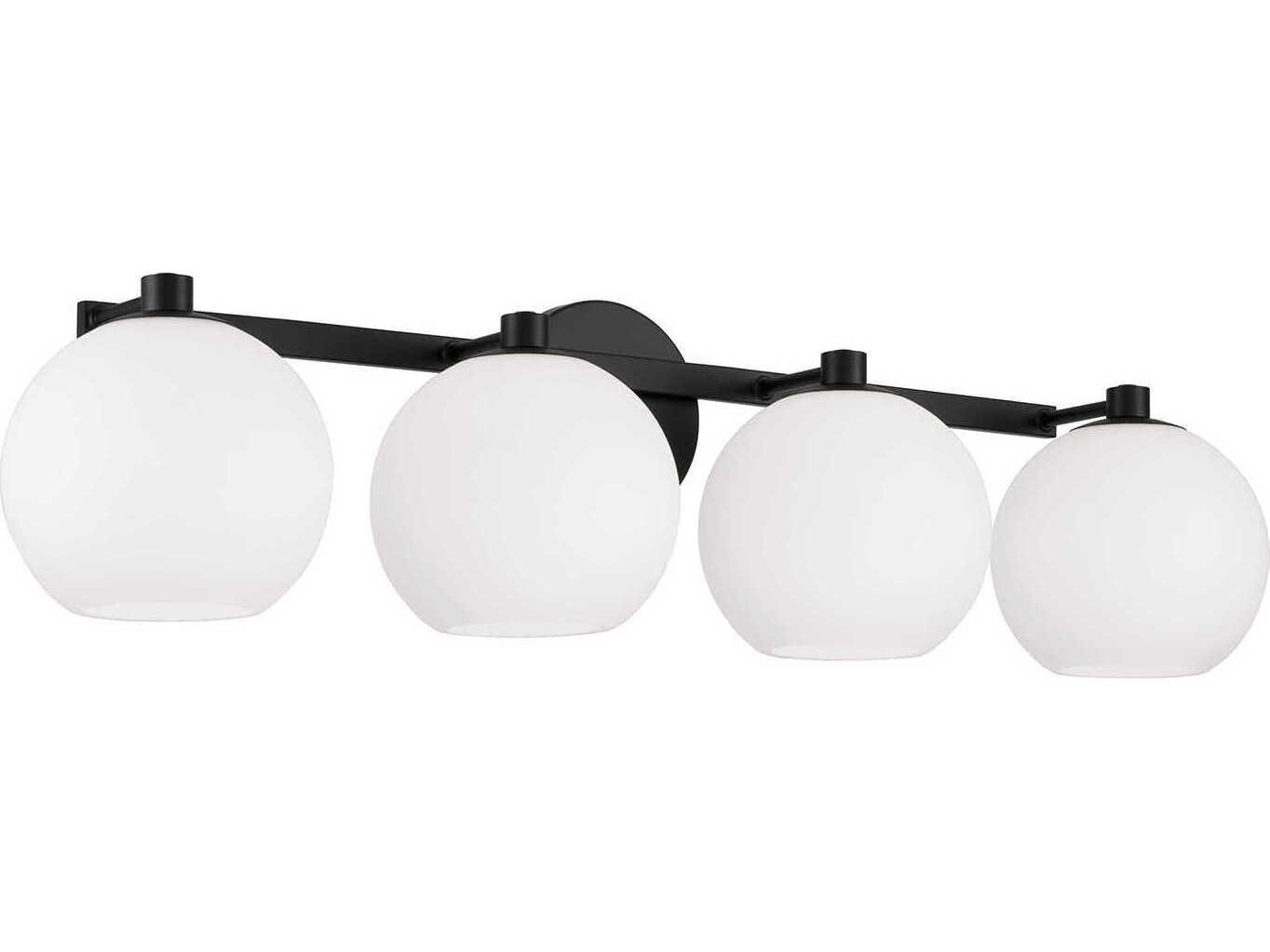 Capital Lighting Ansley 4-Light Matte Black Vanity Light
