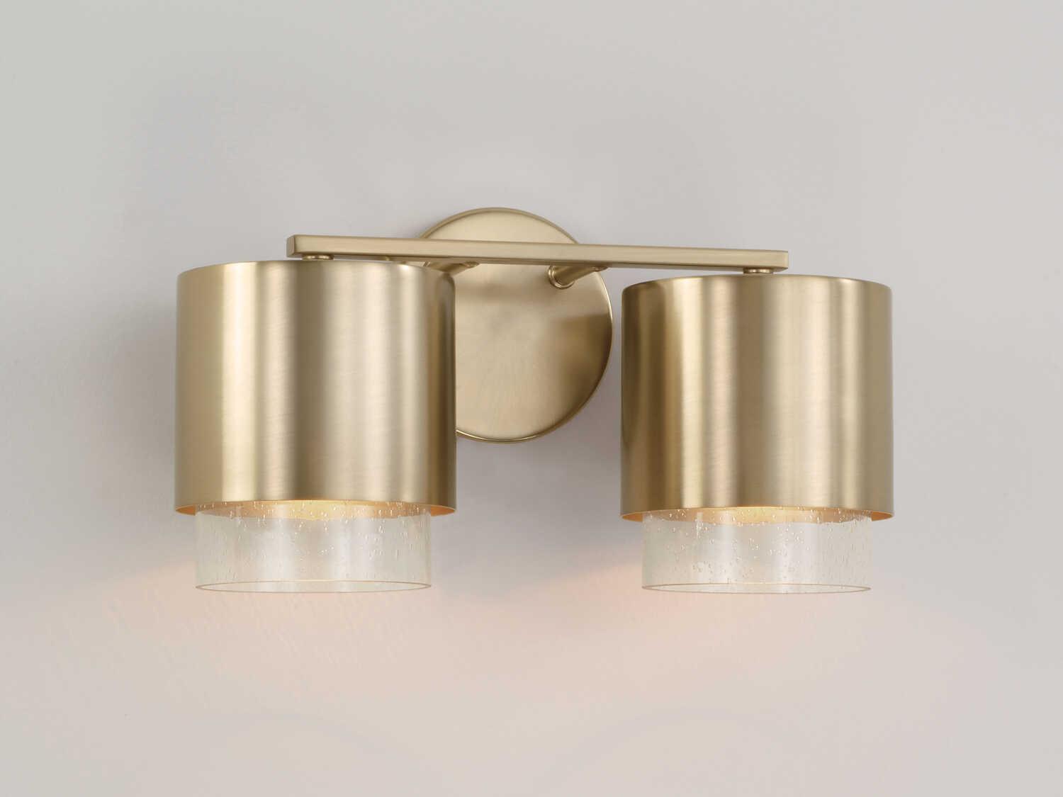 Capital Lighting Weller 2-Light Matte Brass Vanity Light