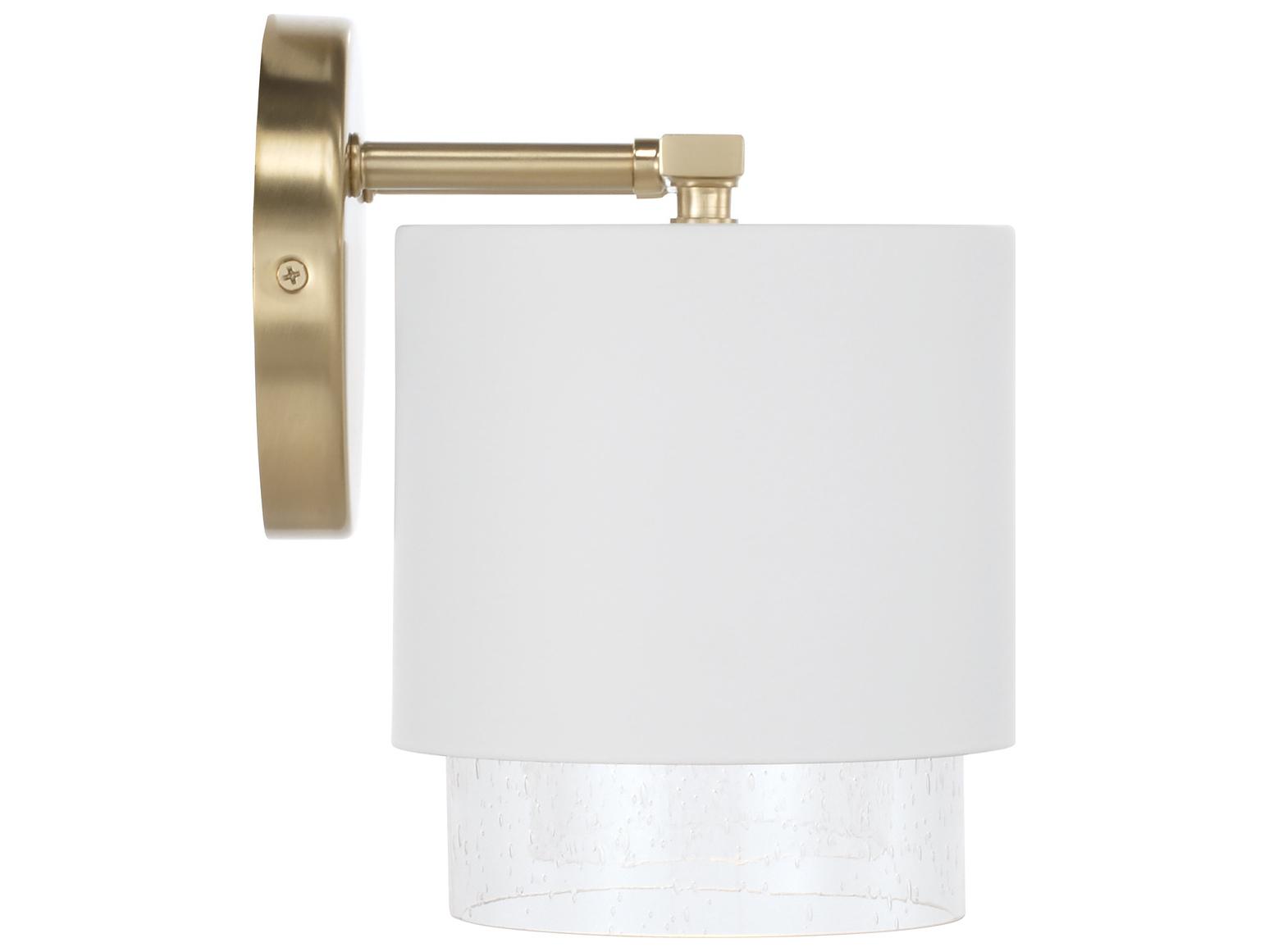 Capital Lighting Weller 2-Light Matte Brass White Vanity Light