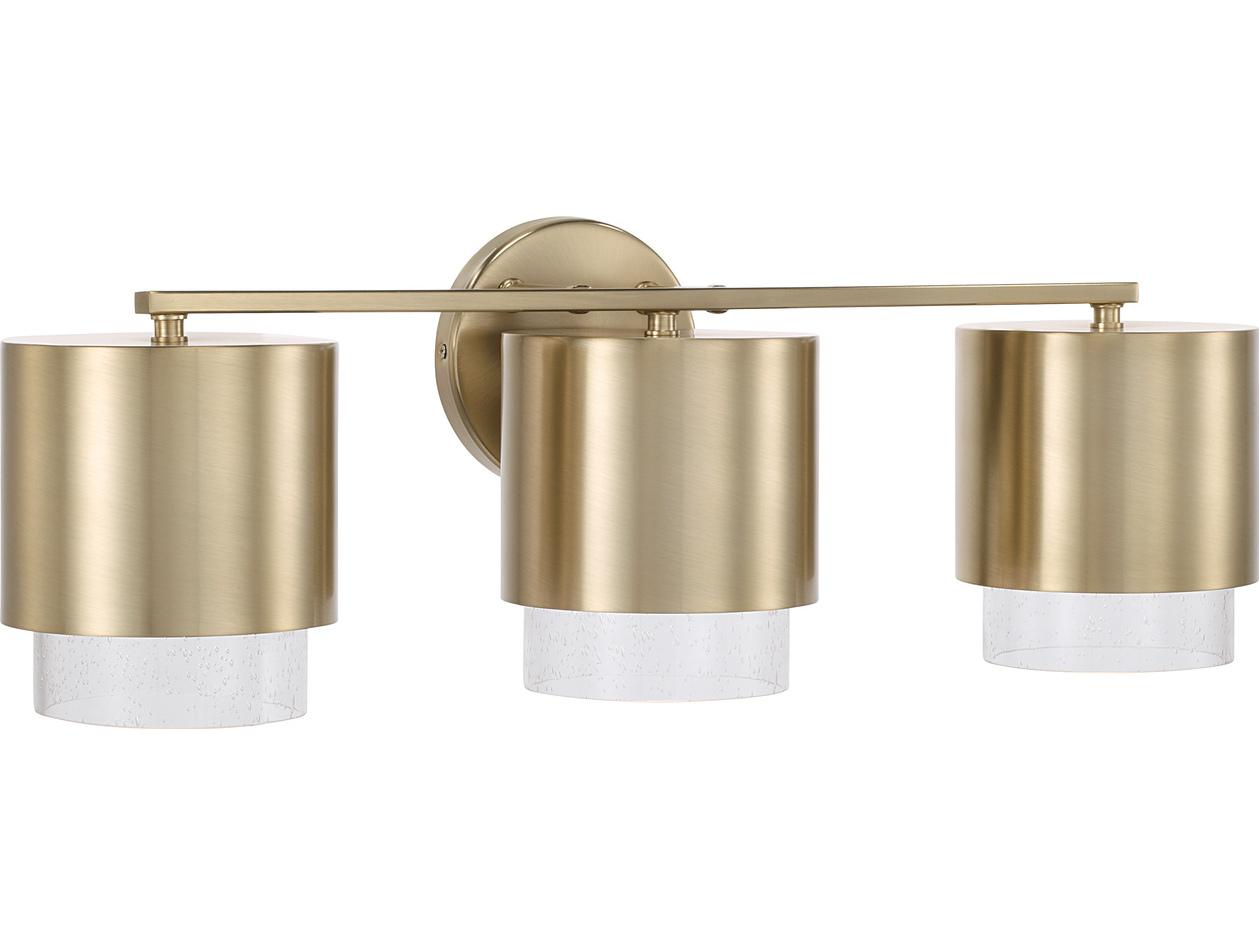 Capital Lighting Weller 3-Light Matte Brass Vanity Light
