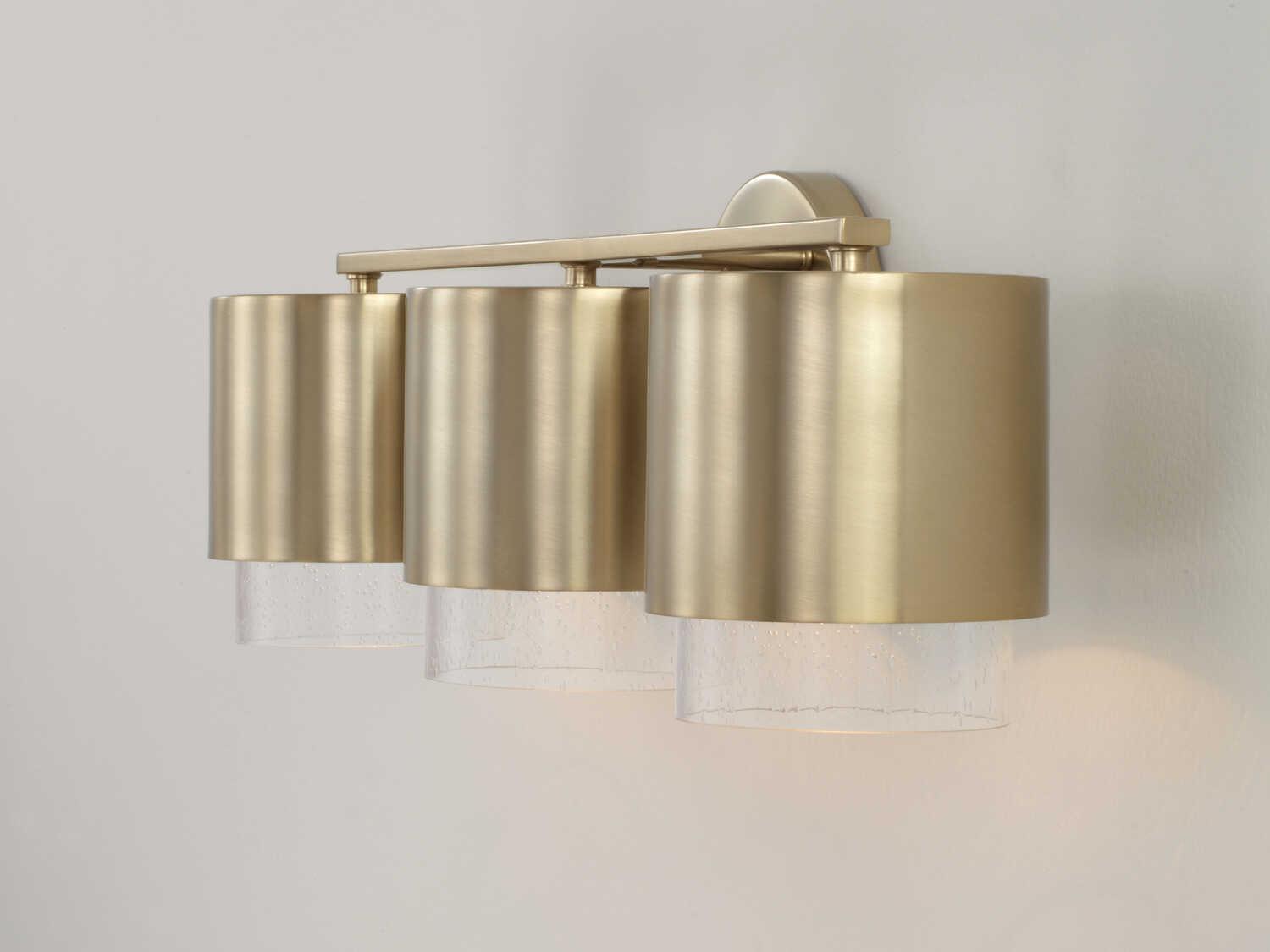 Capital Lighting Weller 3-Light Matte Brass Vanity Light