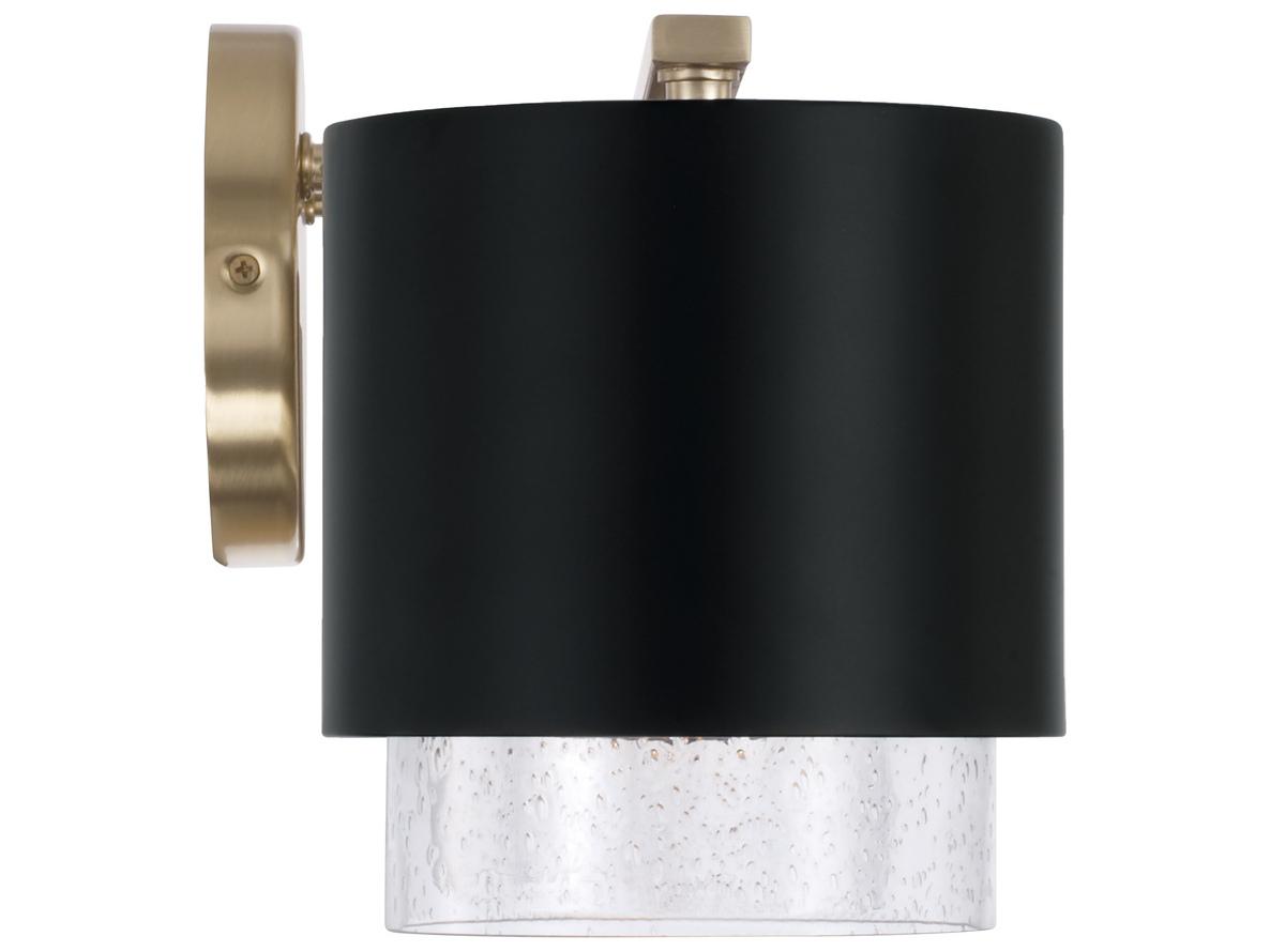 Capital Lighting Weller 4-Light Matte Brass Black Vanity Light