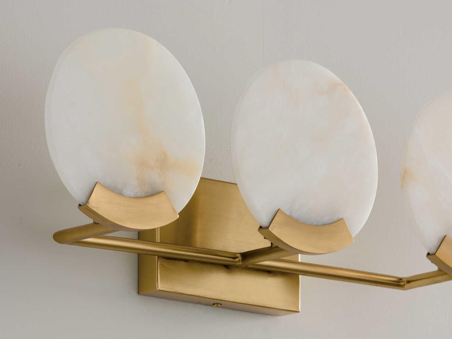 Capital Lighting Oriya 3-Light Aged Brass Vanity Light