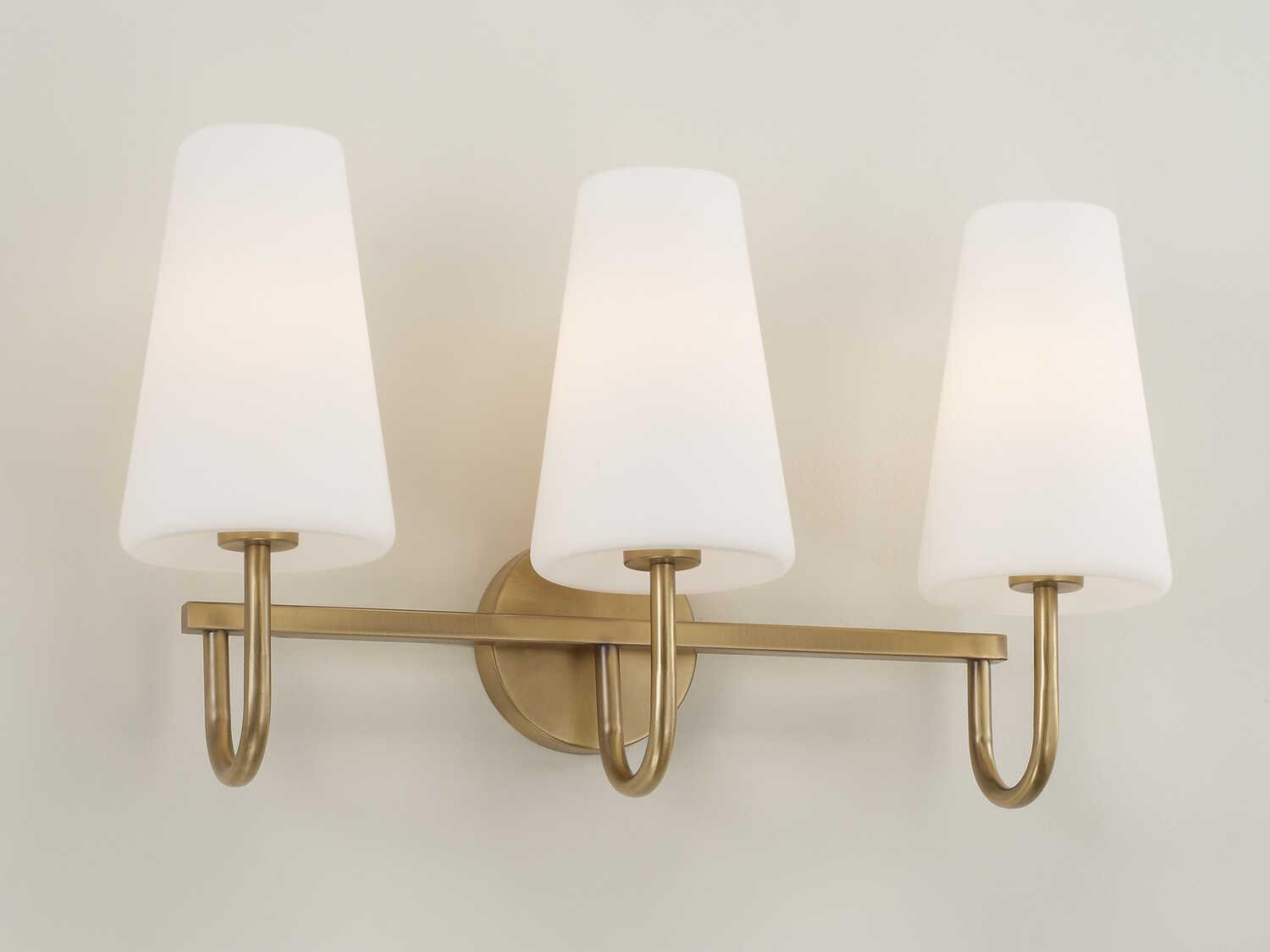 Capital Lighting Averitt 3-Light Aged Brass Vanity Light