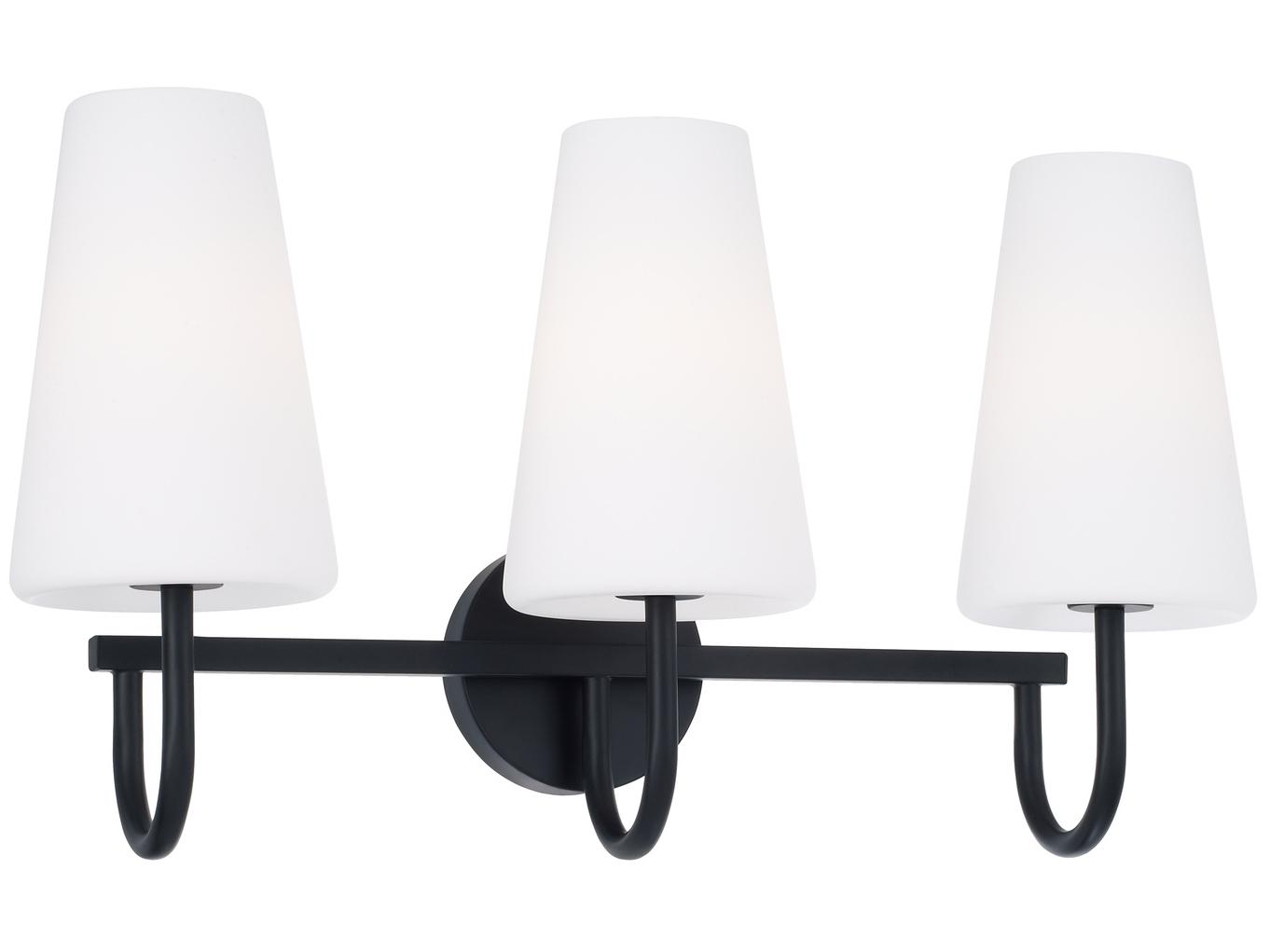 Capital Lighting Averitt 3-Light Matte Black Vanity Light