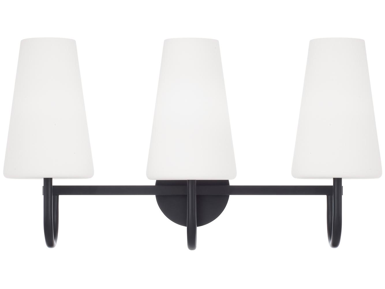 Capital Lighting Averitt 3-Light Matte Black Vanity Light