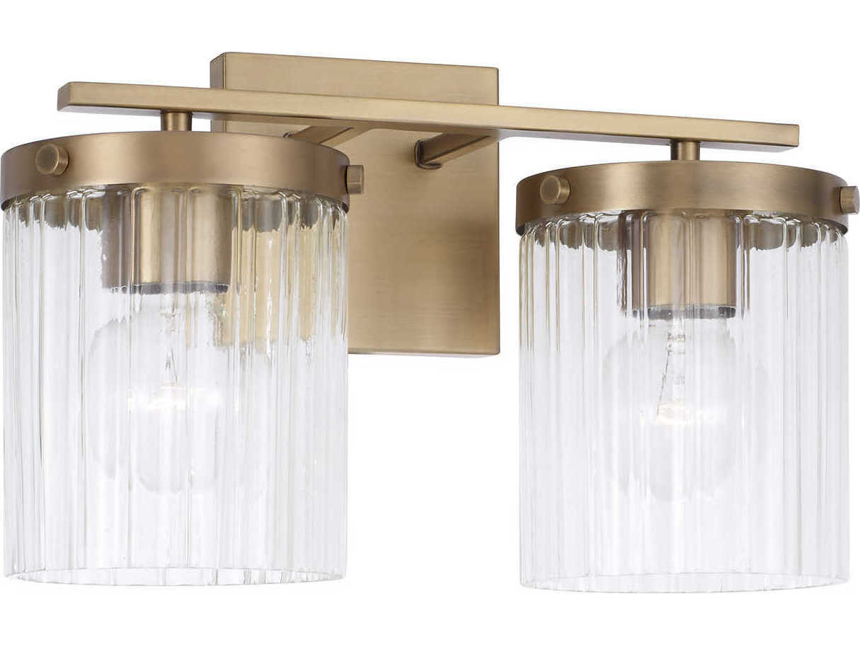 Capital Lighting Vaughn 2-Light Aged Brass Vanity Light