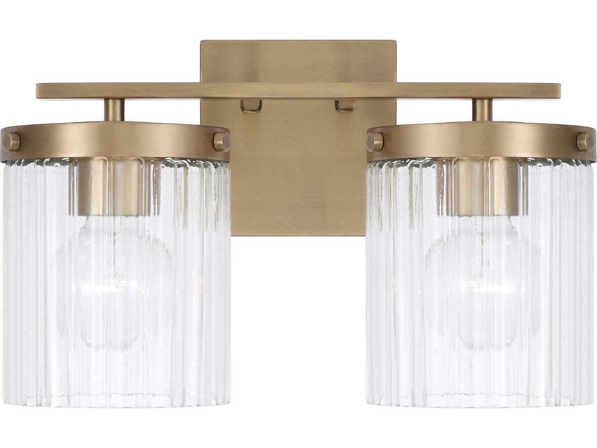 Capital Lighting Vaughn 2-Light Aged Brass Vanity Light