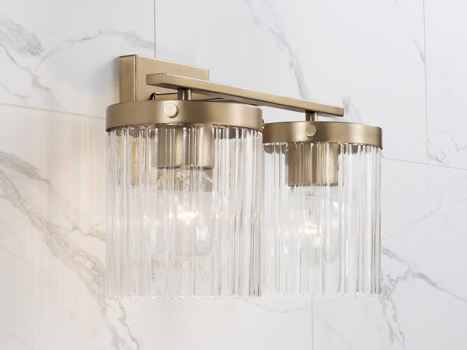 Capital Lighting Vaughn 2-Light Aged Brass Vanity Light