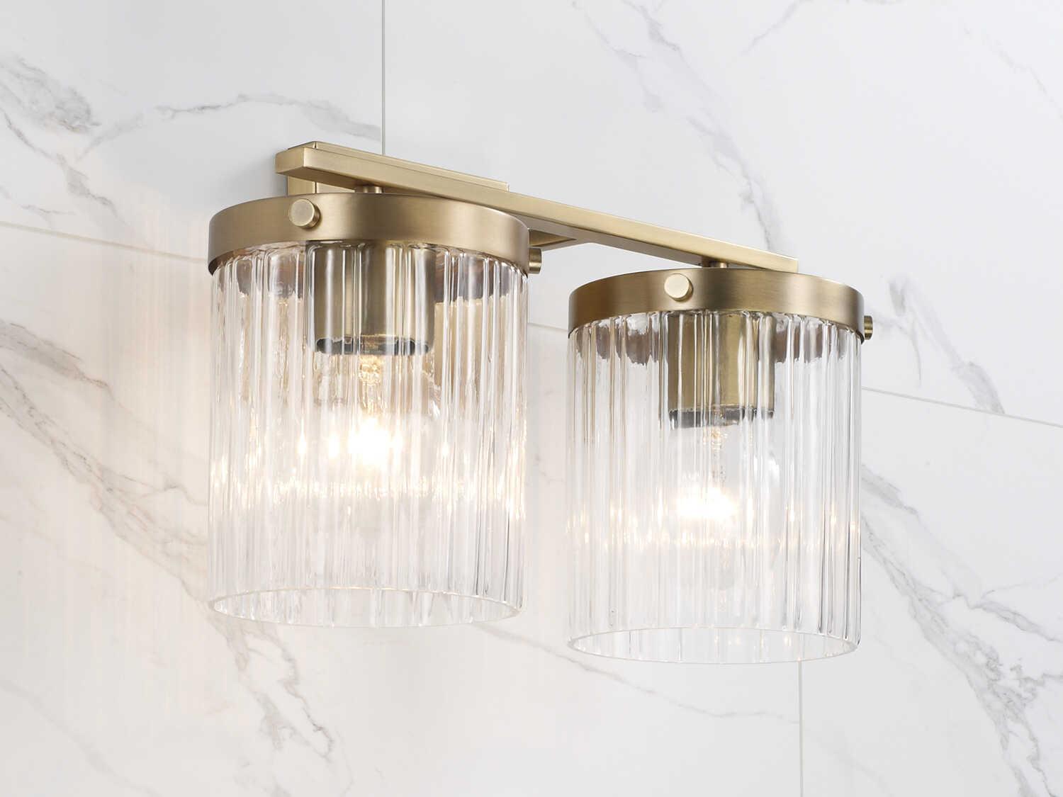 Capital Lighting Vaughn 2-Light Aged Brass Vanity Light