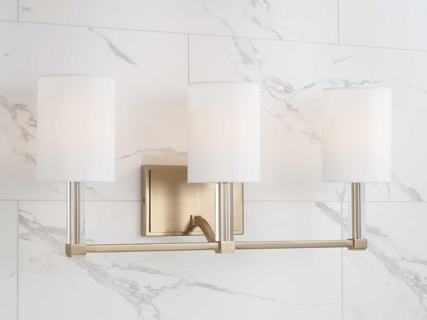 Capital Lighting Ingrid 3-Light Matte Brass Vanity Light