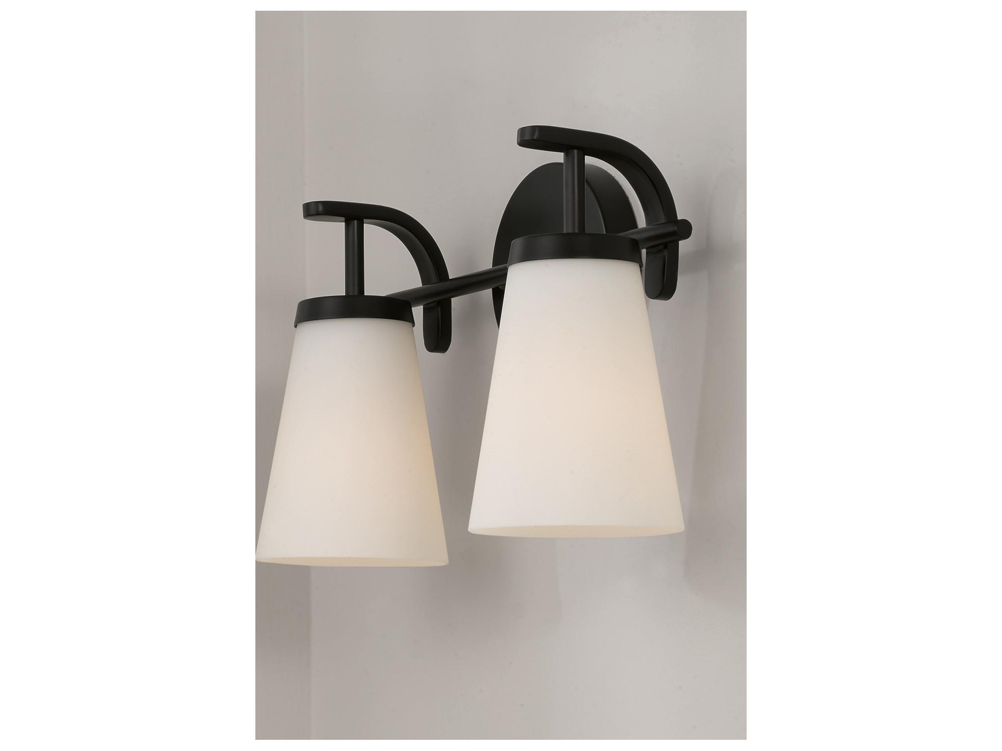 Capital Lighting Drake 2-light Matte Black Vanity Light