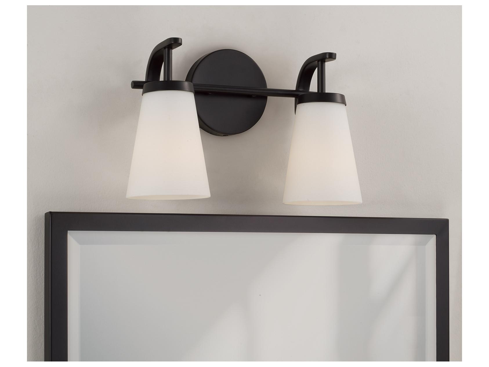 Capital Lighting Drake 2-light Matte Black Vanity Light
