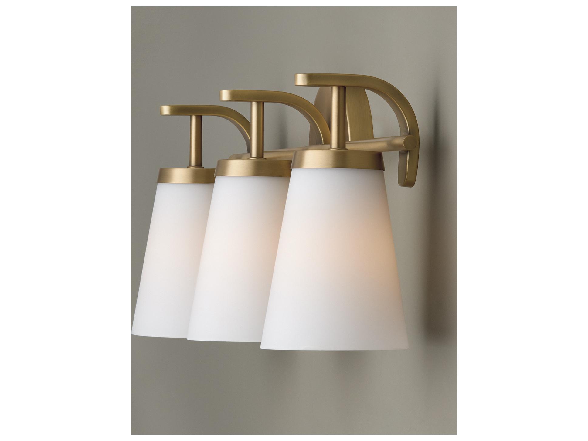 Capital Lighting Drake 3-light Aged Brass Vanity Light