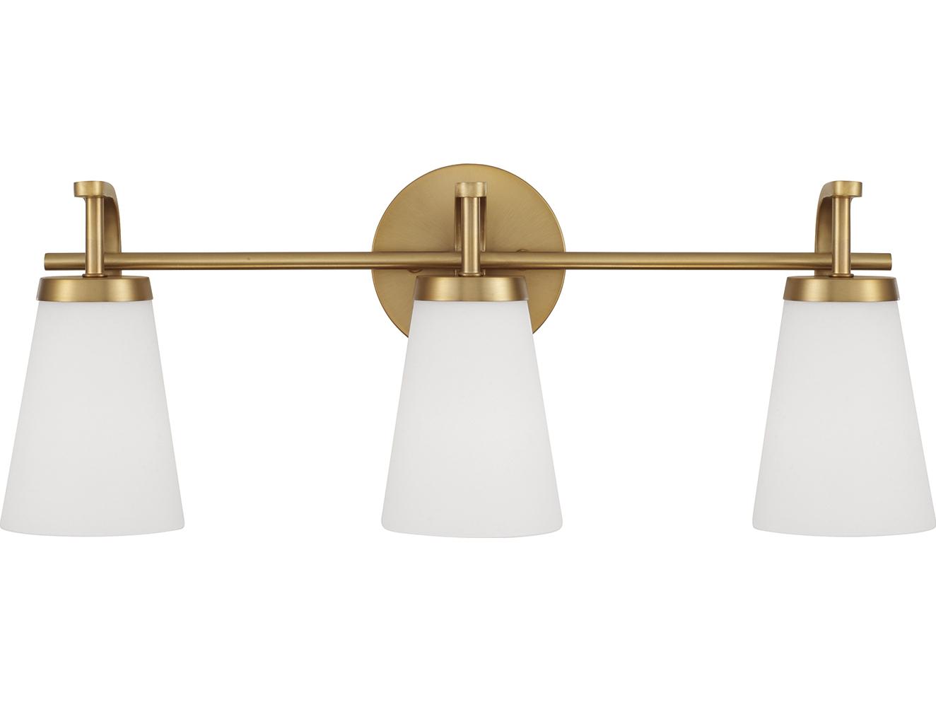 Capital Lighting Drake 3-light Aged Brass Vanity Light