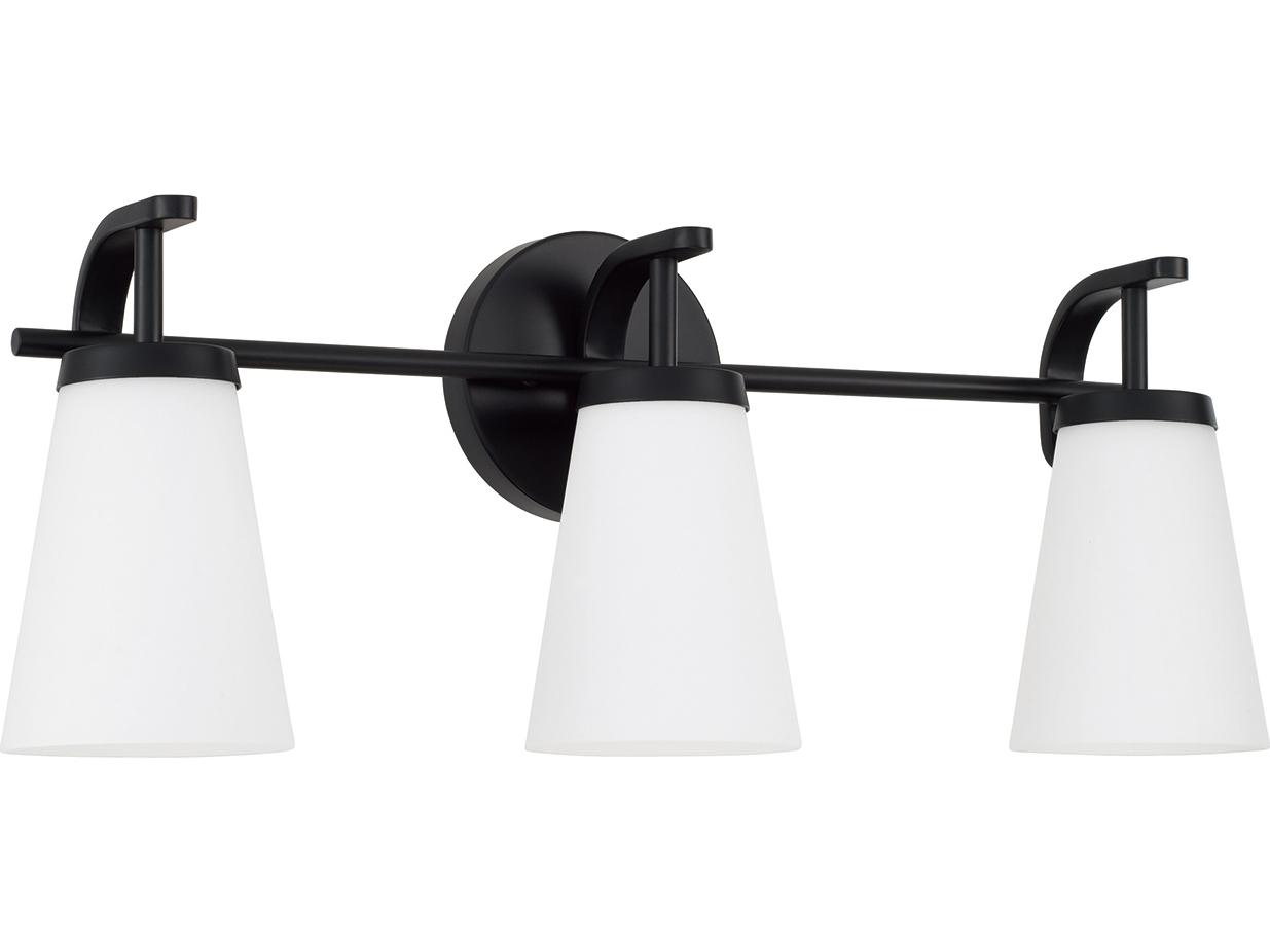 Capital Lighting Drake 3-light Matte Black Vanity Light