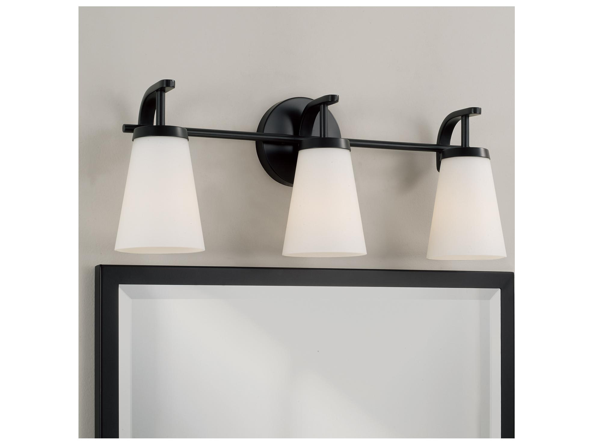 Capital Lighting Drake 3-light Matte Black Vanity Light