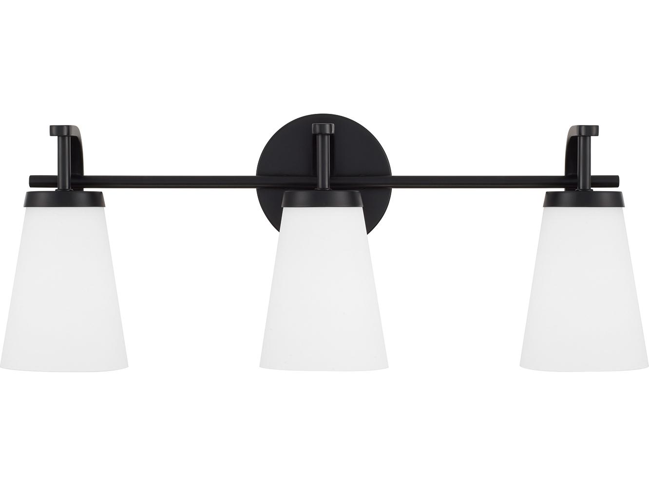 Capital Lighting Drake 3-light Matte Black Vanity Light