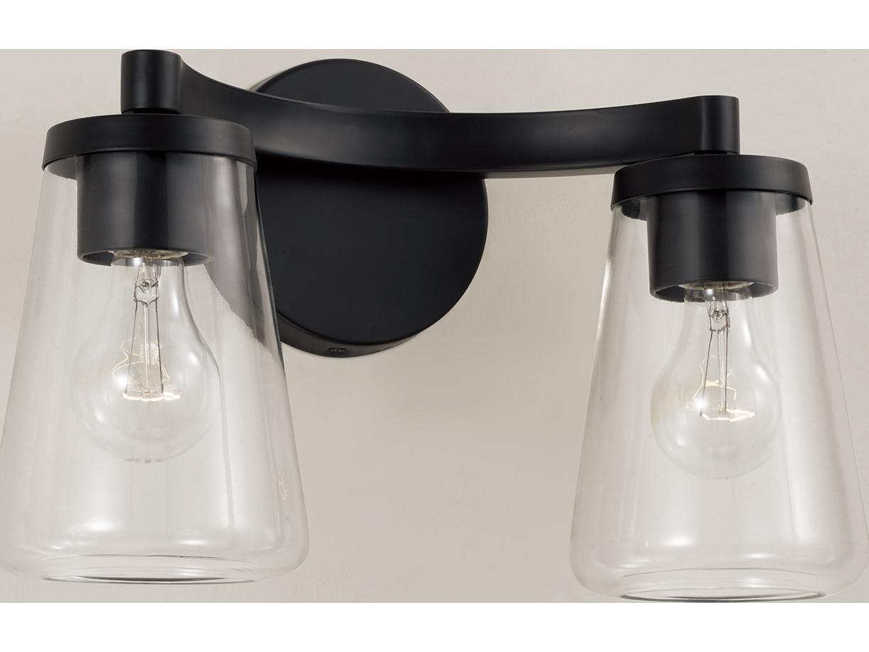 Capital Lighting Aaron 2-light Matte Black Vanity Light