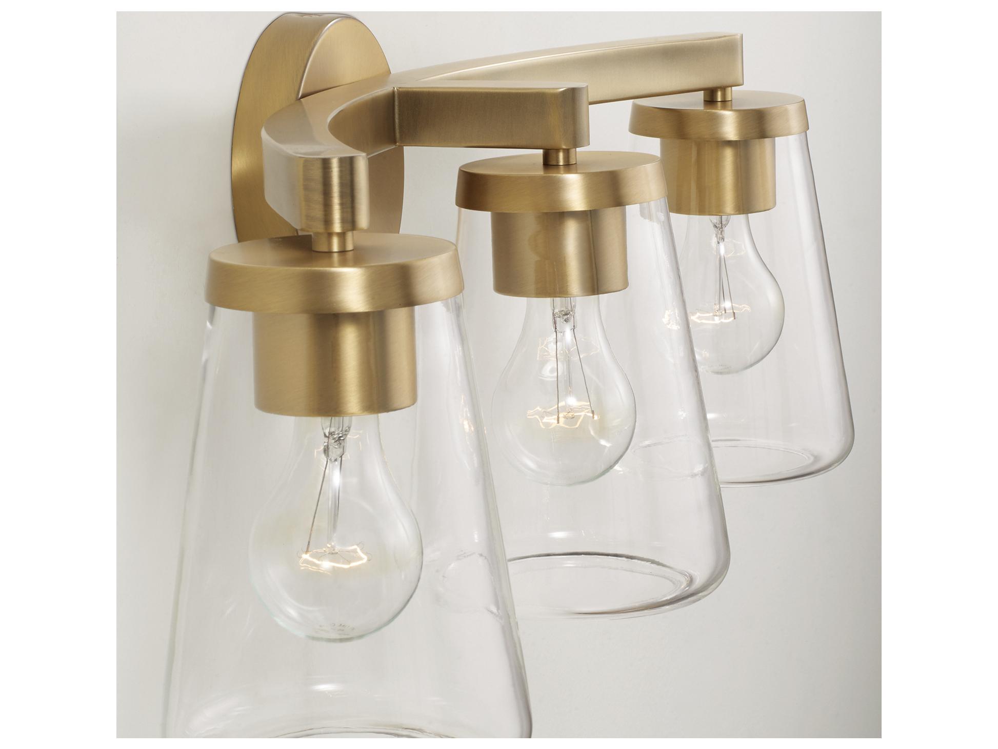Capital Lighting Aaron 3-light Aged Brass Vanity Light
