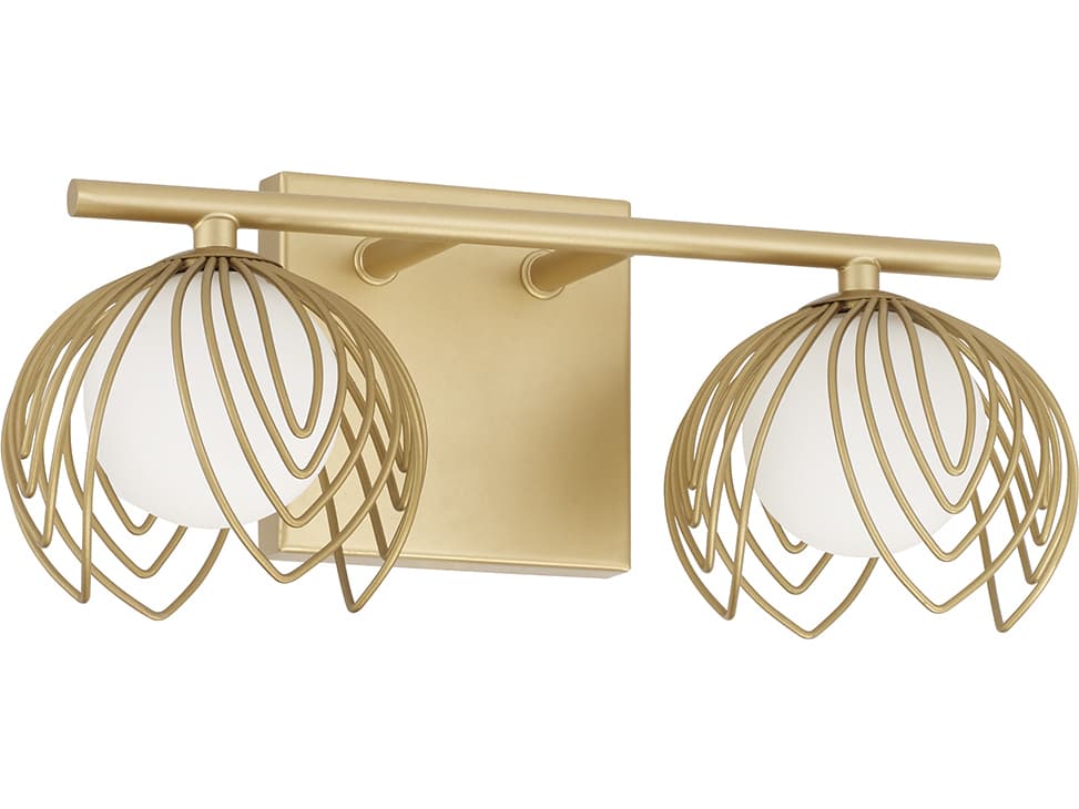 Capital Lighting Flora 2-light Buffed Gold Vanity Light