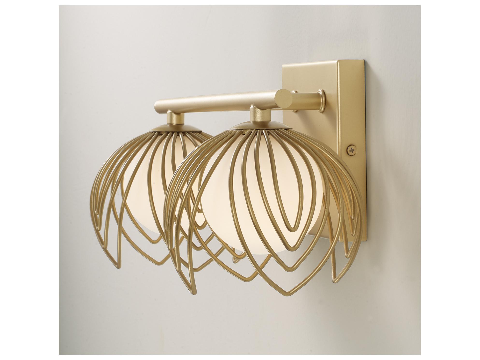 Capital Lighting Flora 2-light Buffed Gold Vanity Light