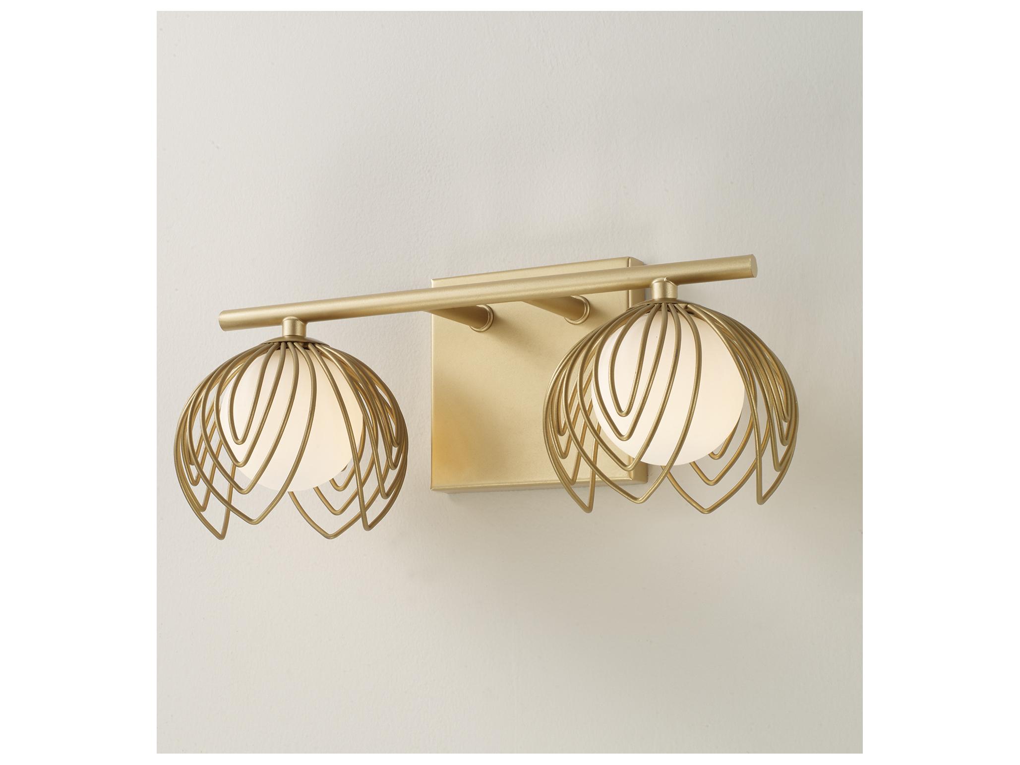 Capital Lighting Flora 2-light Buffed Gold Vanity Light