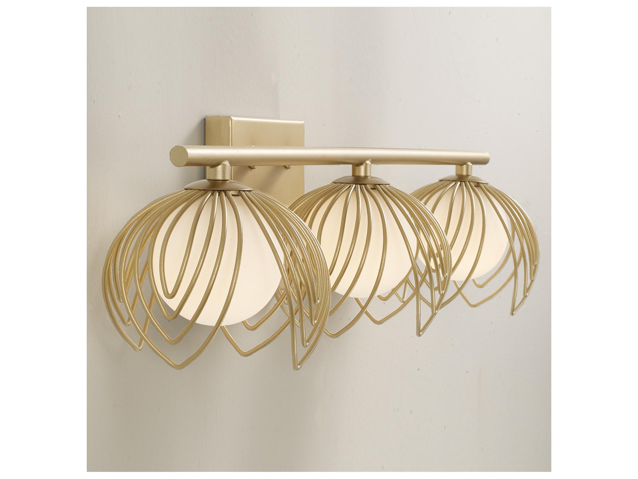 Capital Lighting Flora 3-light Buffed Gold Vanity Light