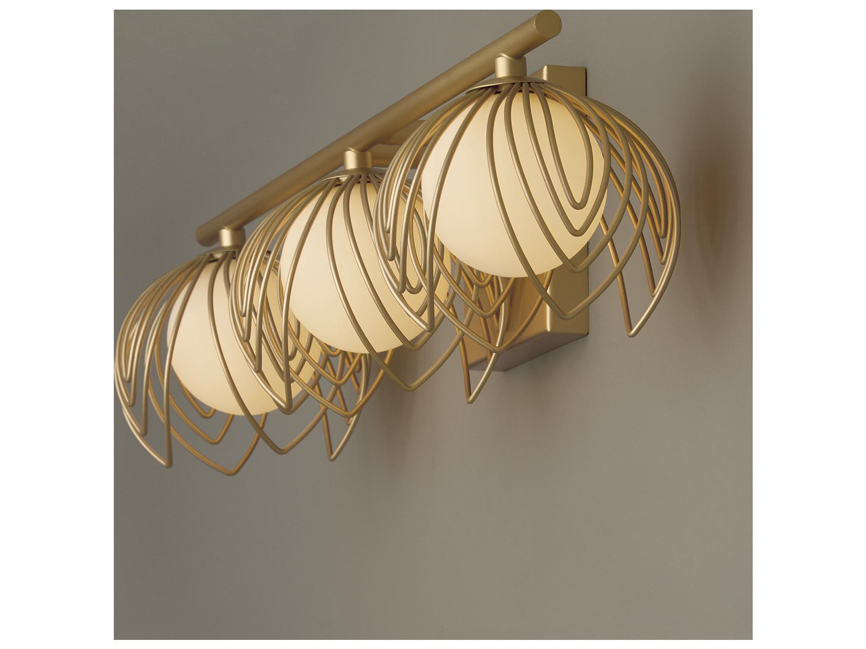 Capital Lighting Flora 3-light Buffed Gold Vanity Light