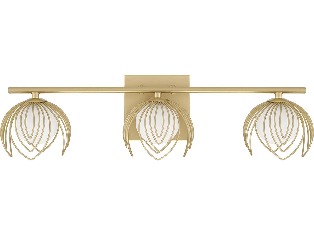 Capital Lighting Flora 3-light Buffed Gold Vanity Light