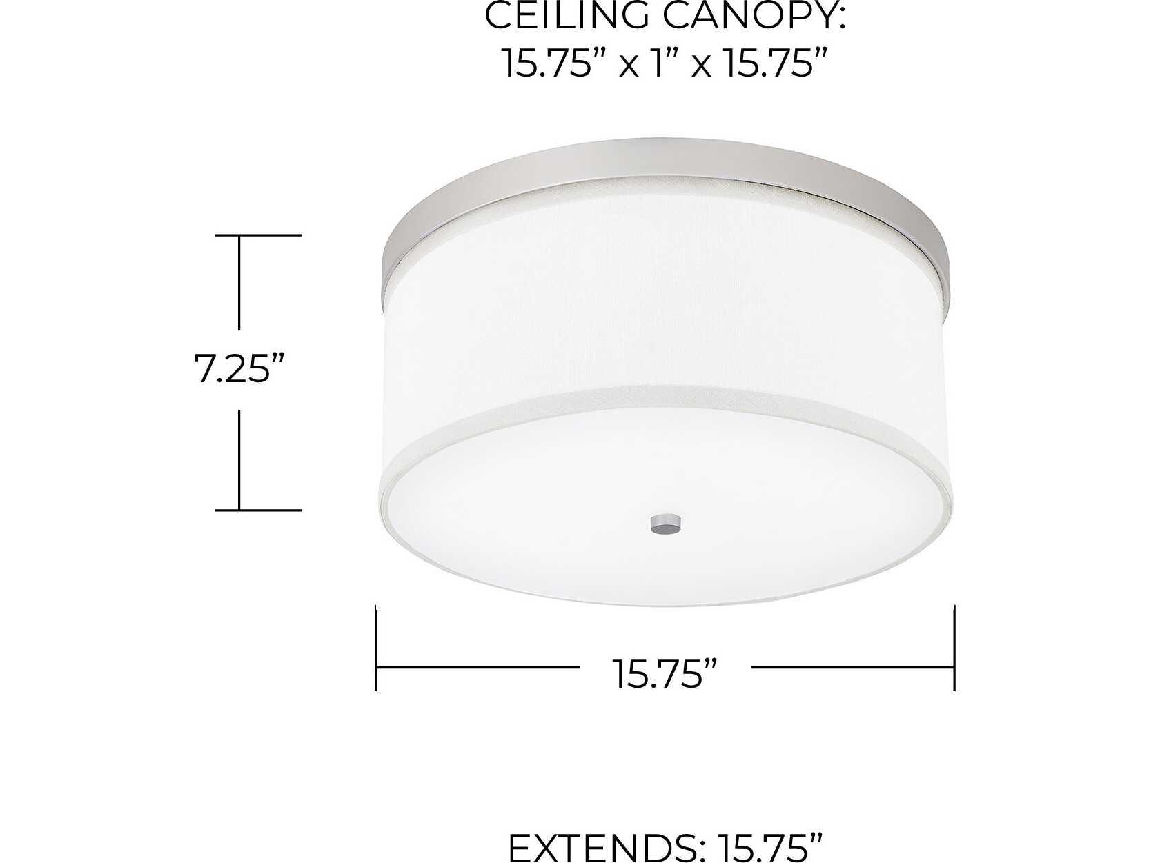 Capital Lighting Midtown 3-Light Matte Nickel Glass Drum Flush Mount