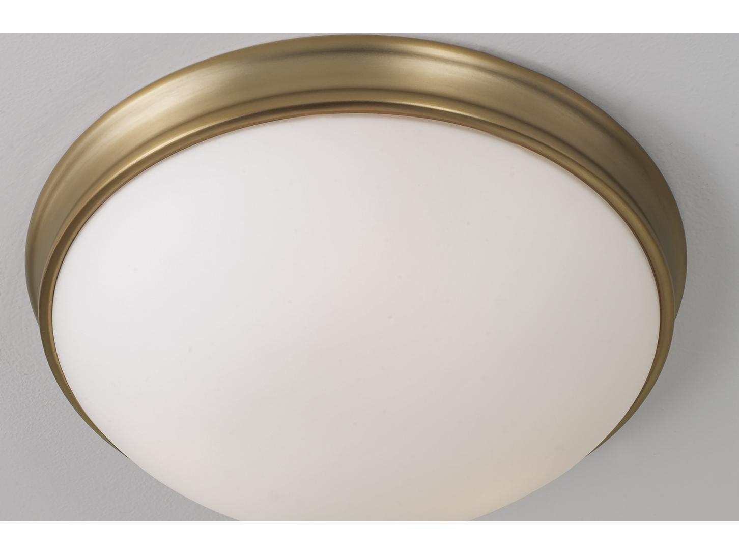 Capital Lighting Hansen 2-light Aged Brass Round Flush Mount