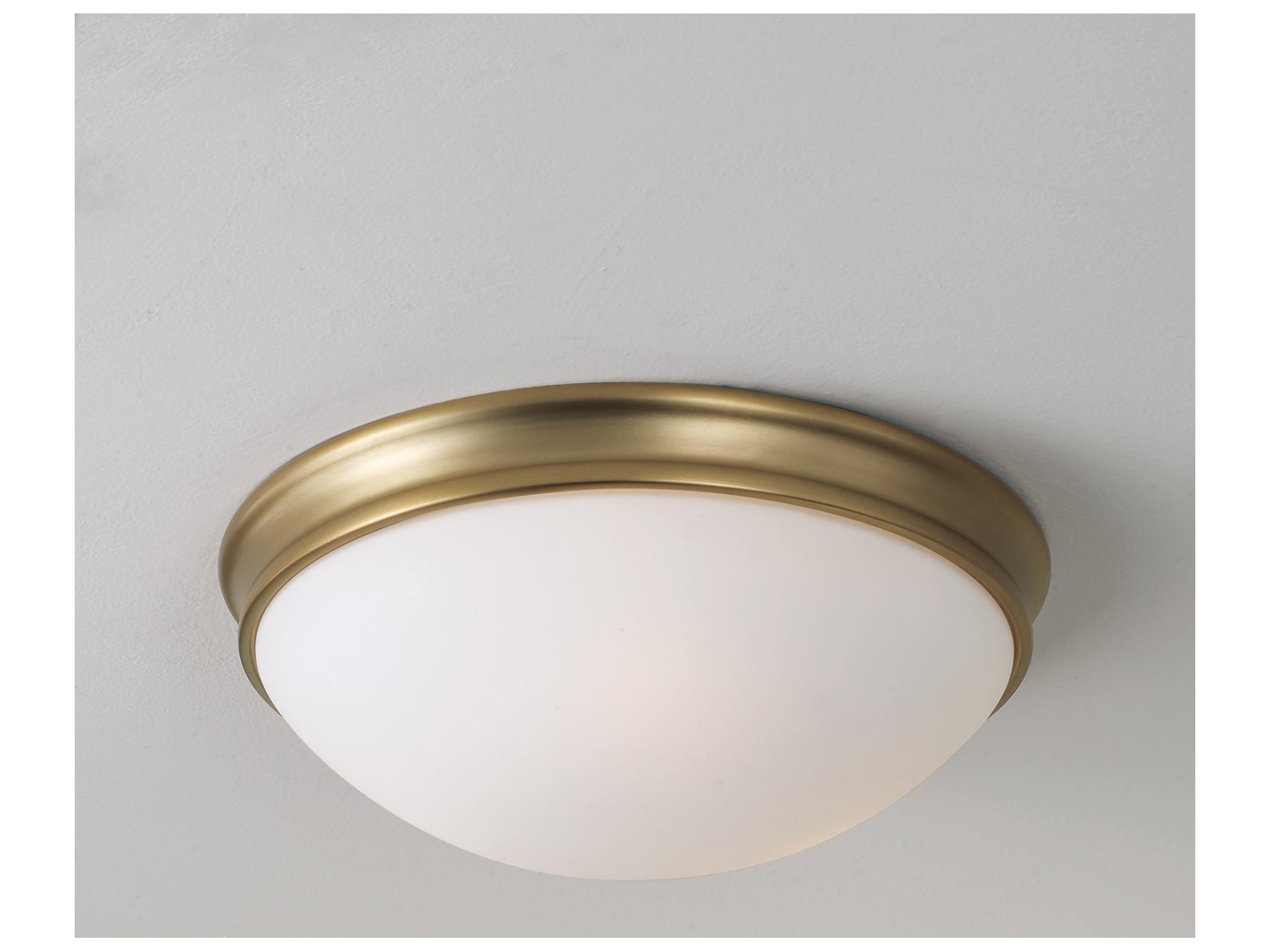 Capital Lighting Hansen 2-light Aged Brass Round Flush Mount