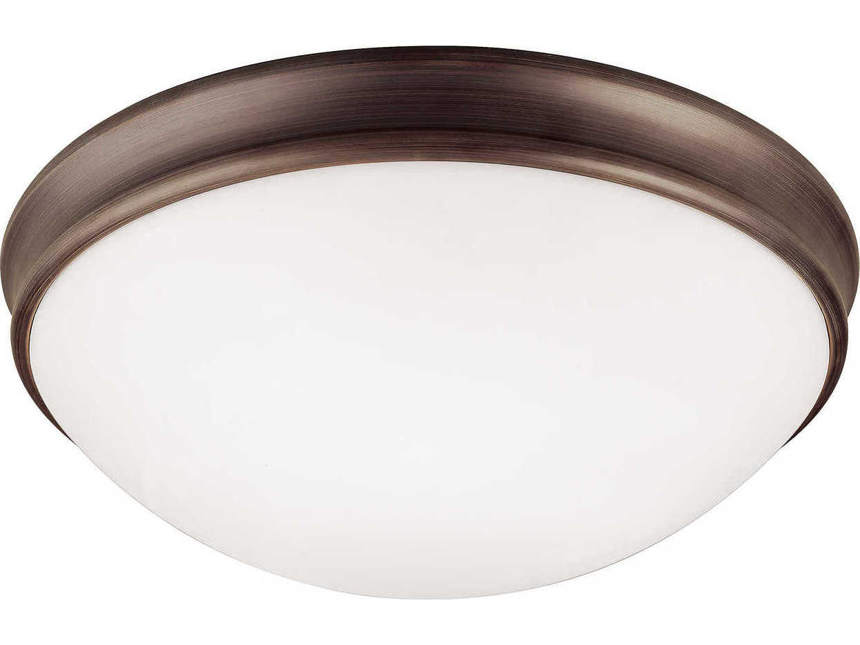 Capital Lighting 2-Light Oil Rubbed Bronze Glass Bowl Flush Mount
