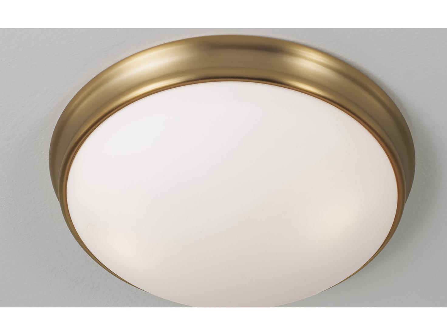 Capital Lighting Hansen 3-light Aged Brass Round Flush Mount