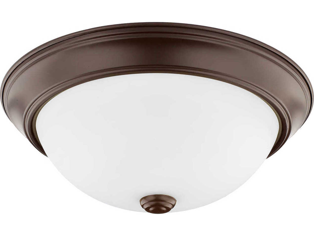 Capital Lighting 2-Light Bronze Glass Bowl Flush Mount