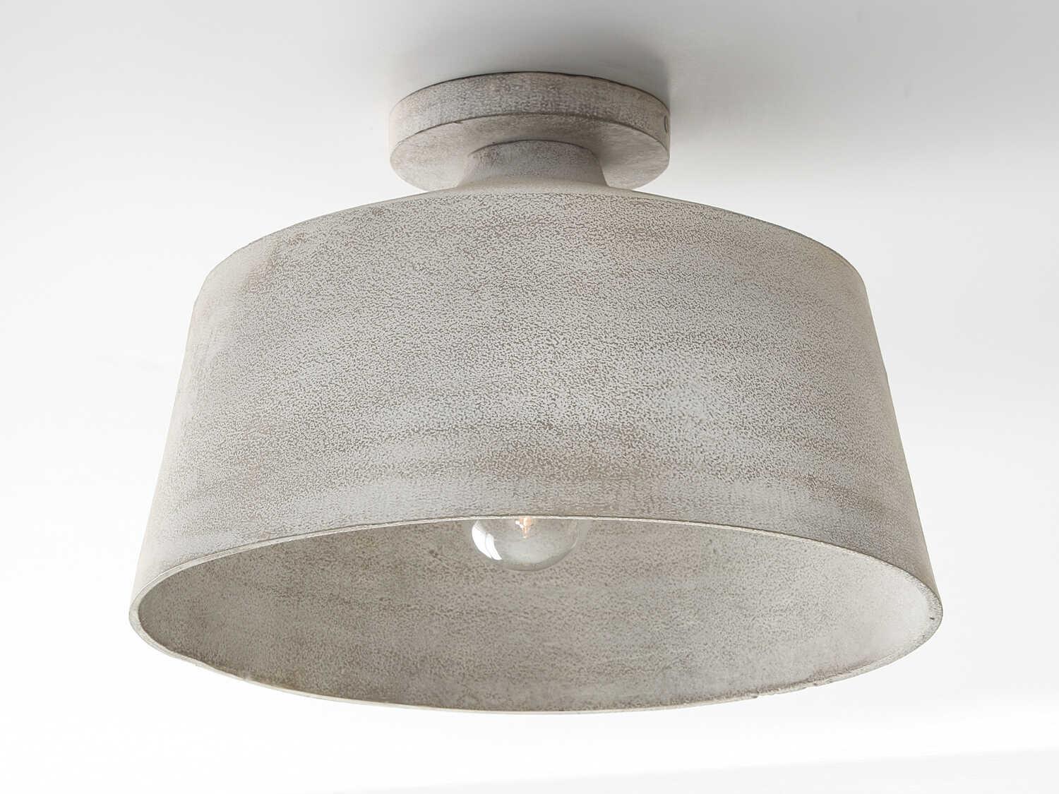 Capital Lighting Quarry 1-Light Stucco White Dome Semi Flush Mount