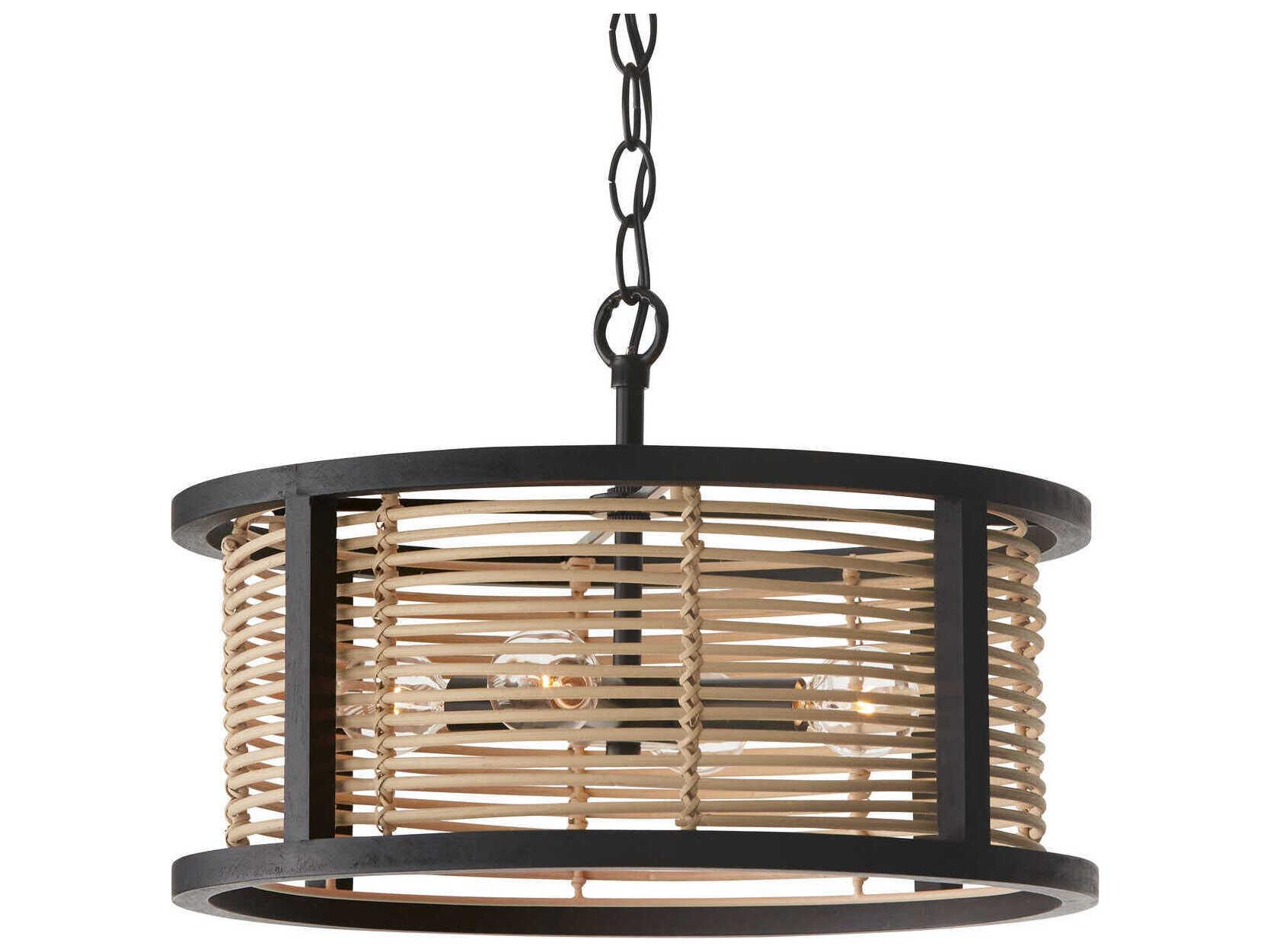 Capital Lighting Rico 4-Light Flat Black Round Pendant