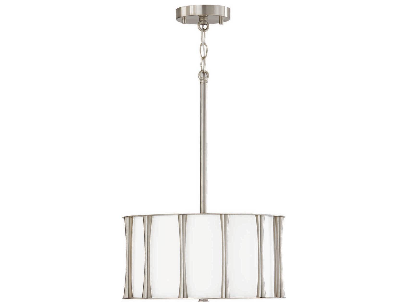 Capital Lighting Bodie 3-Light Brushed Nickel Drum Semi Flush Mount