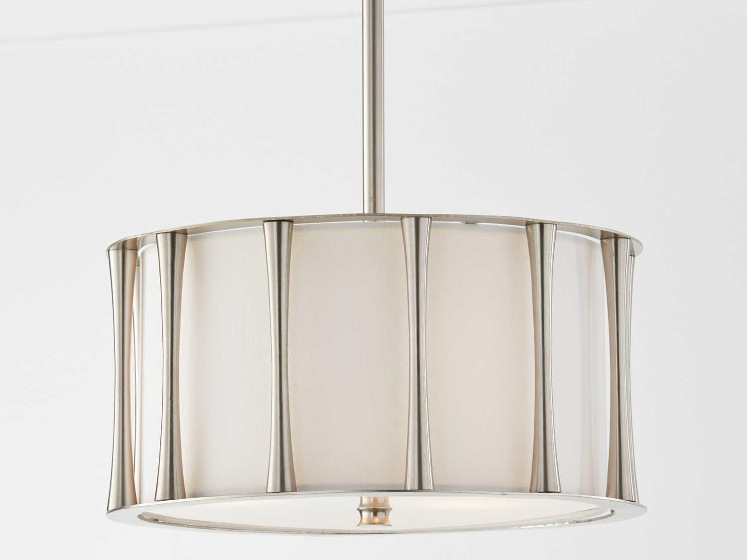 Capital Lighting Bodie 3-Light Brushed Nickel Drum Semi Flush Mount