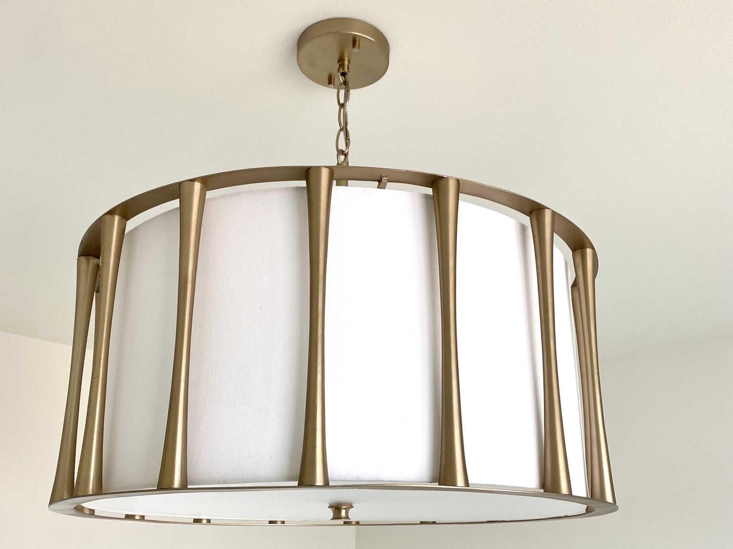 Capital Lighting Bodie 3-Light Matte Brass Drum Semi Flush Mount