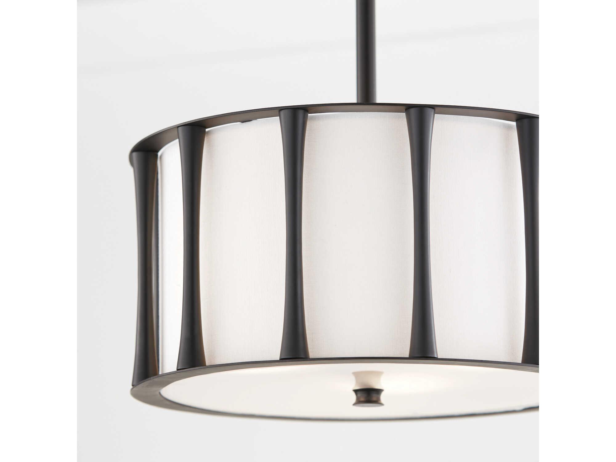 Capital Lighting Bodie 3-Light Matte Black Drum Semi Flush Mount