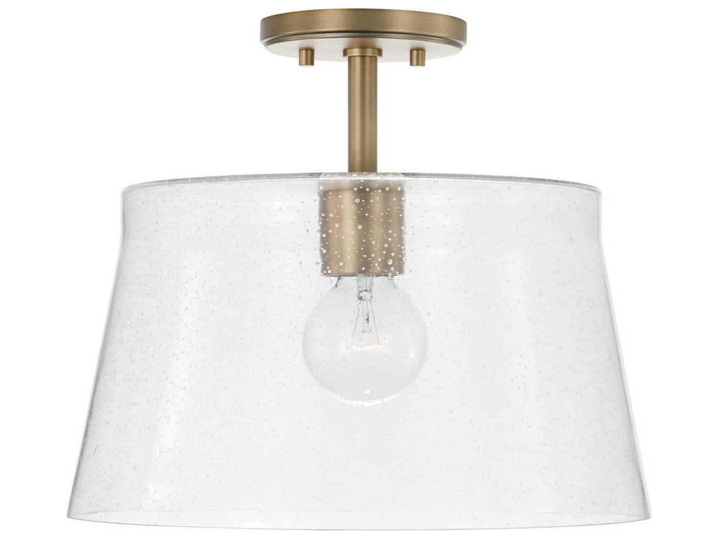 Capital Lighting Baker 1-Light Aged Brass Glass Empire Pendant