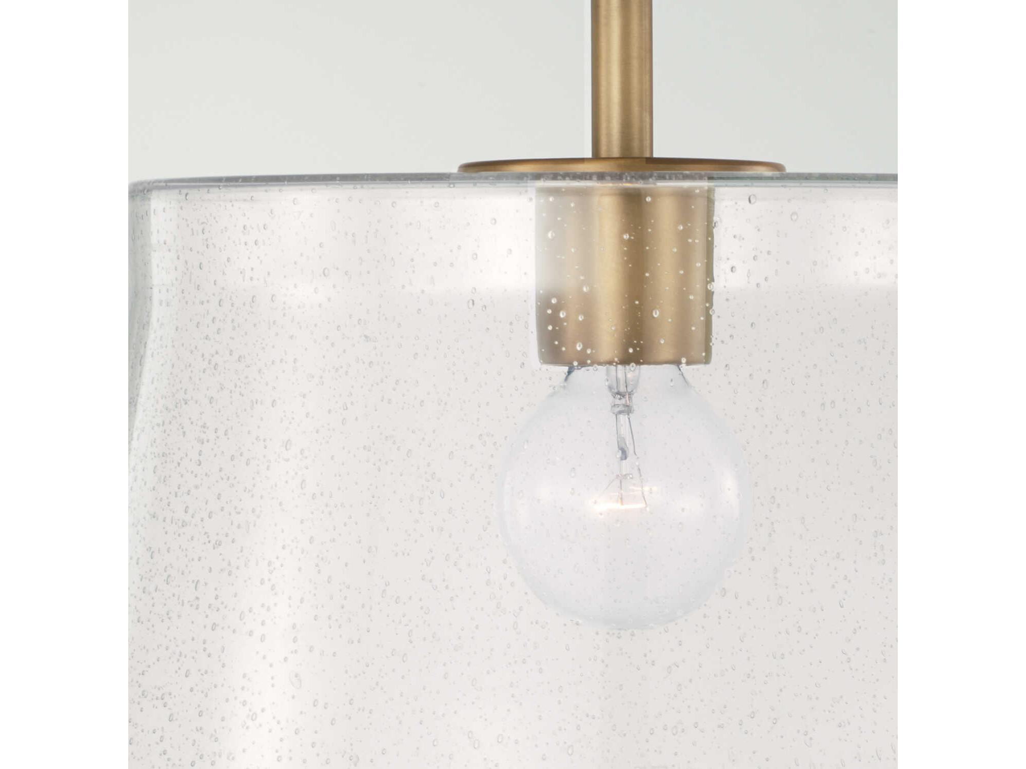 Capital Lighting Baker 1-Light Aged Brass Glass Empire Pendant