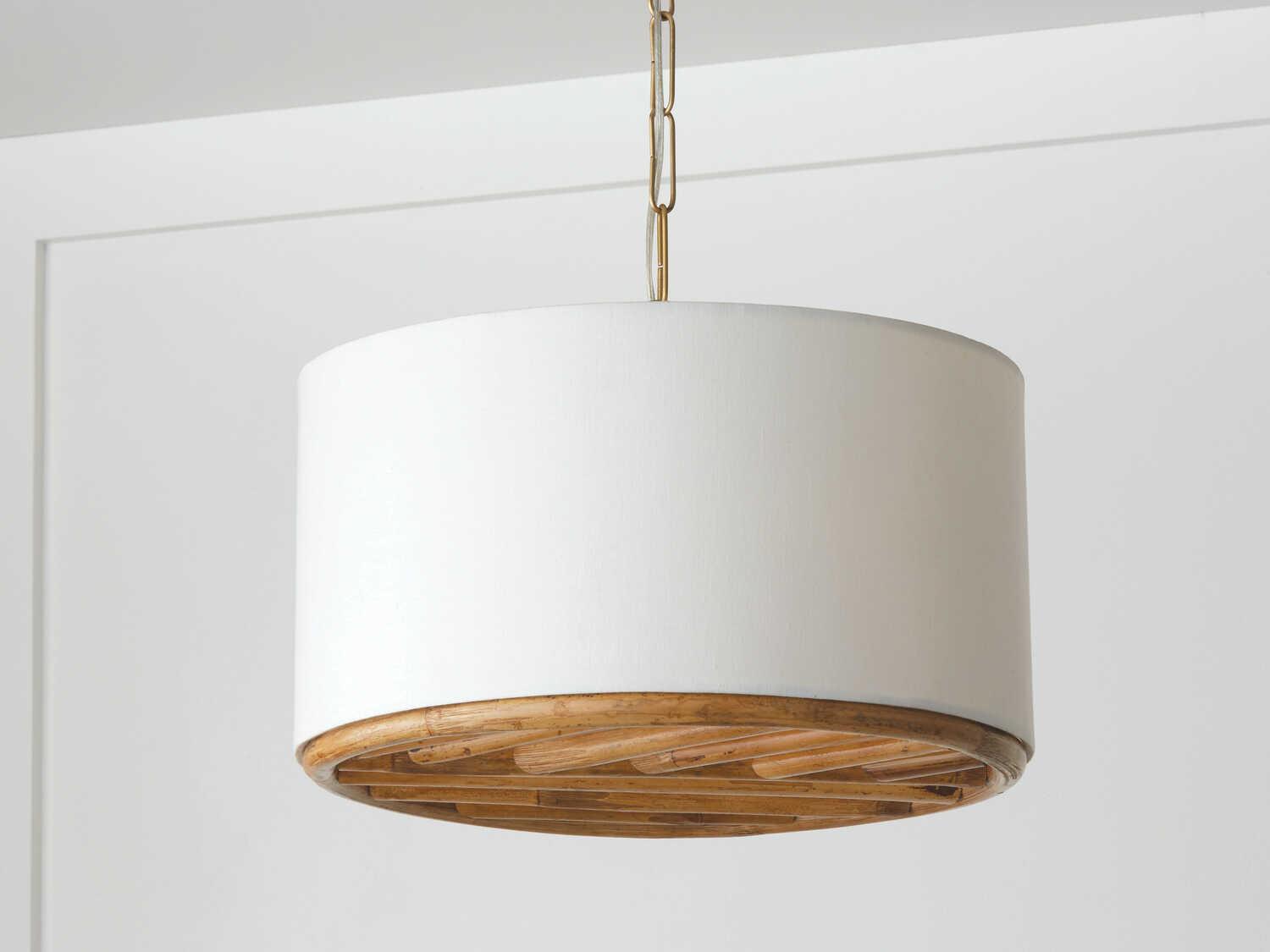 Capital Lighting Soleil 3-Light Matte Brass Brown Drum Semi Flush Mount