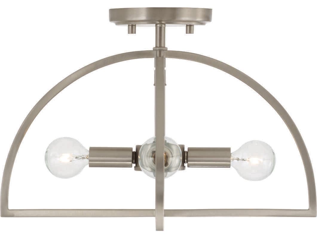 Capital Lighting Lawson 4-Light Brushed Nickel Geometric Semi Flush Mount